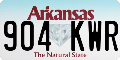 AR license plate 904KWR