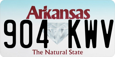 AR license plate 904KWV