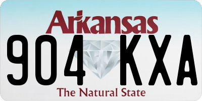 AR license plate 904KXA