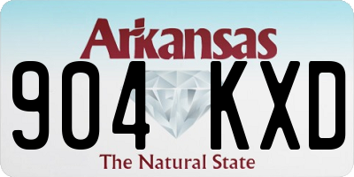 AR license plate 904KXD