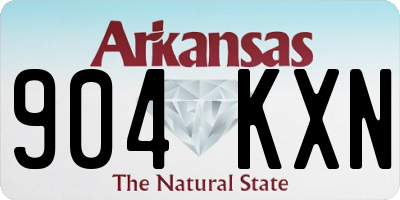 AR license plate 904KXN