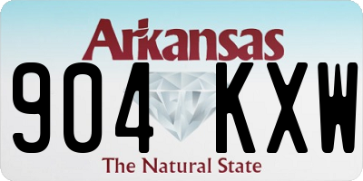 AR license plate 904KXW