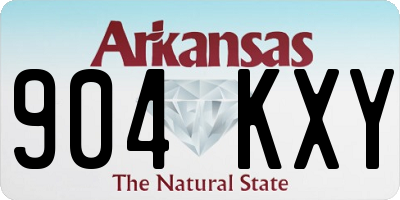 AR license plate 904KXY