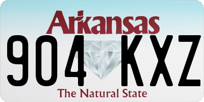 AR license plate 904KXZ