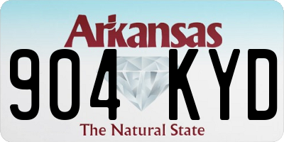 AR license plate 904KYD
