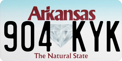 AR license plate 904KYK