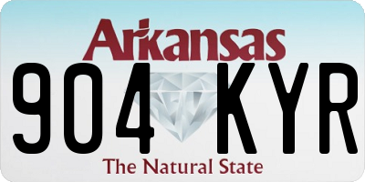 AR license plate 904KYR