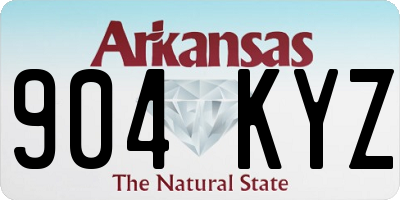 AR license plate 904KYZ