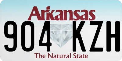 AR license plate 904KZH