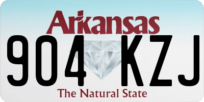 AR license plate 904KZJ