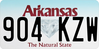 AR license plate 904KZW