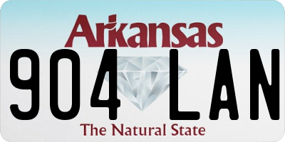 AR license plate 904LAN