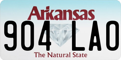 AR license plate 904LAO
