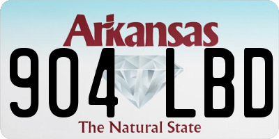 AR license plate 904LBD