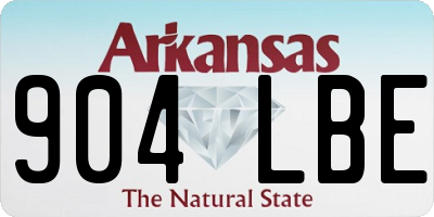 AR license plate 904LBE