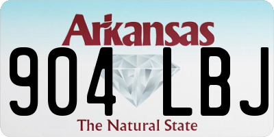 AR license plate 904LBJ