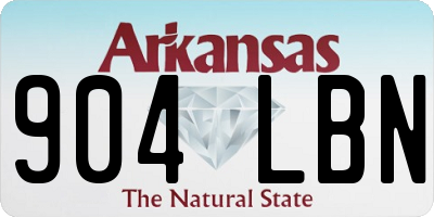 AR license plate 904LBN