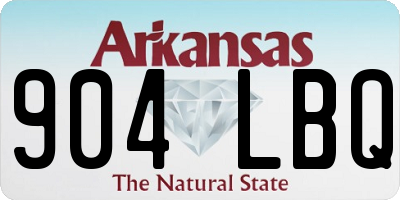AR license plate 904LBQ