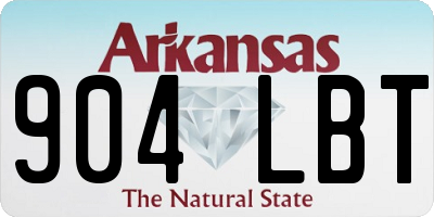 AR license plate 904LBT