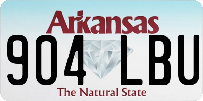 AR license plate 904LBU
