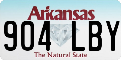 AR license plate 904LBY