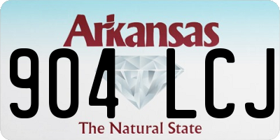 AR license plate 904LCJ