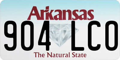 AR license plate 904LCO