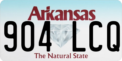 AR license plate 904LCQ