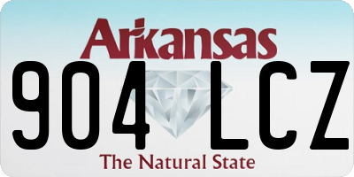 AR license plate 904LCZ