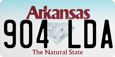 AR license plate 904LDA