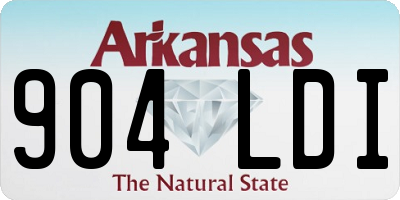 AR license plate 904LDI
