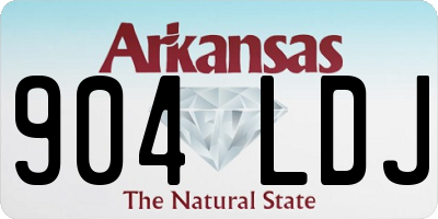 AR license plate 904LDJ