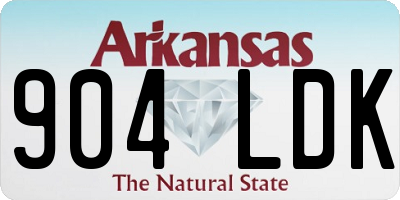 AR license plate 904LDK