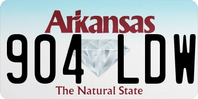 AR license plate 904LDW