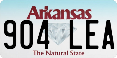 AR license plate 904LEA