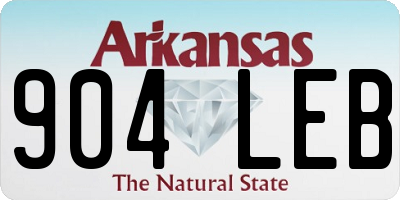 AR license plate 904LEB
