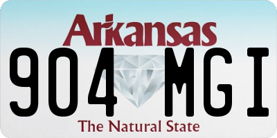 AR license plate 904MGI