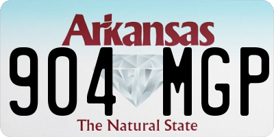 AR license plate 904MGP
