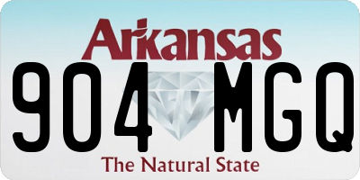AR license plate 904MGQ