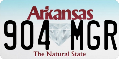 AR license plate 904MGR