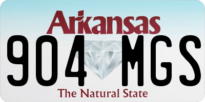 AR license plate 904MGS
