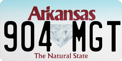 AR license plate 904MGT