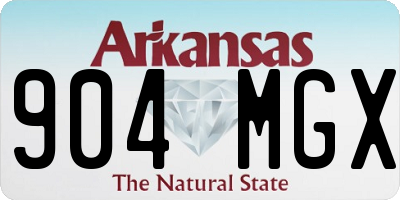 AR license plate 904MGX