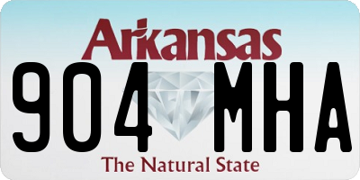 AR license plate 904MHA