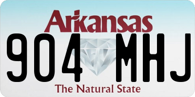 AR license plate 904MHJ