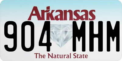 AR license plate 904MHM