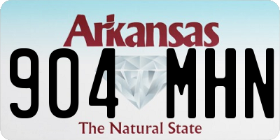 AR license plate 904MHN