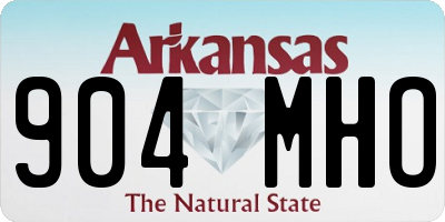 AR license plate 904MHO