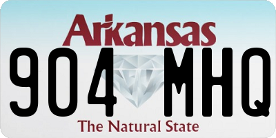 AR license plate 904MHQ