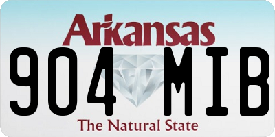 AR license plate 904MIB